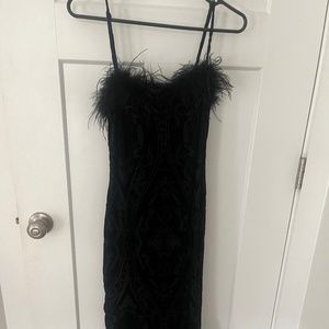 Black velvet dress